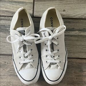 Converse Low Top Sneakers - White with Black Trim